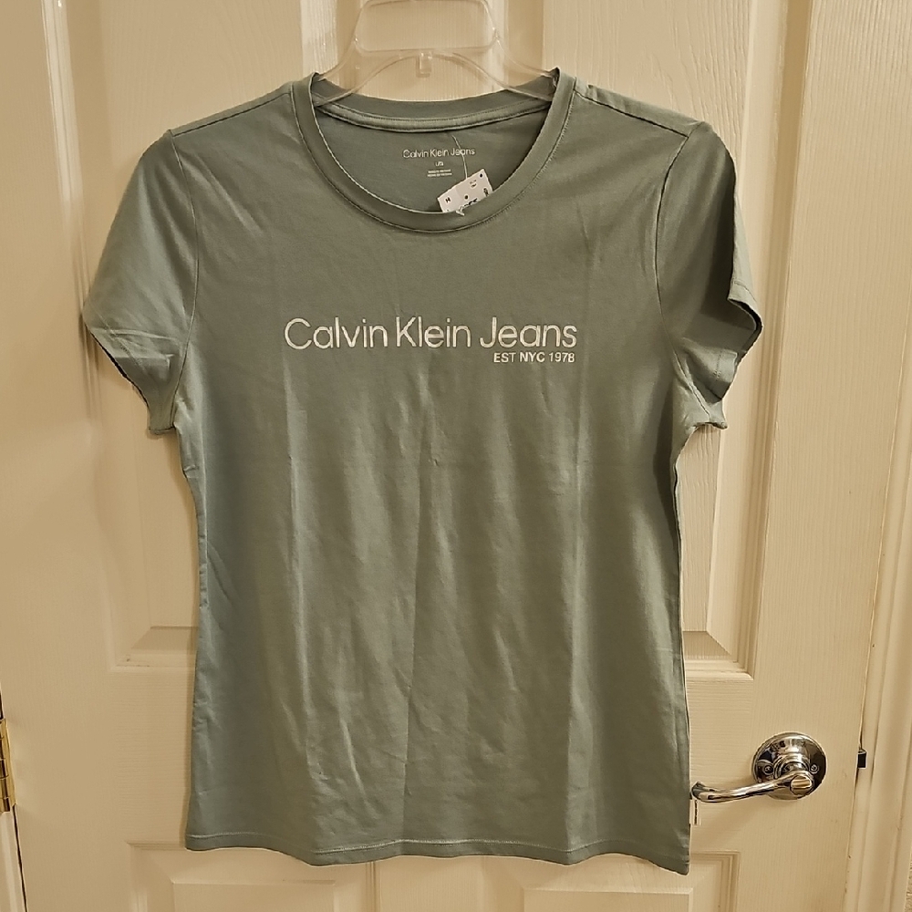 Calvin Klein Jeans Women's Green T-Shirt